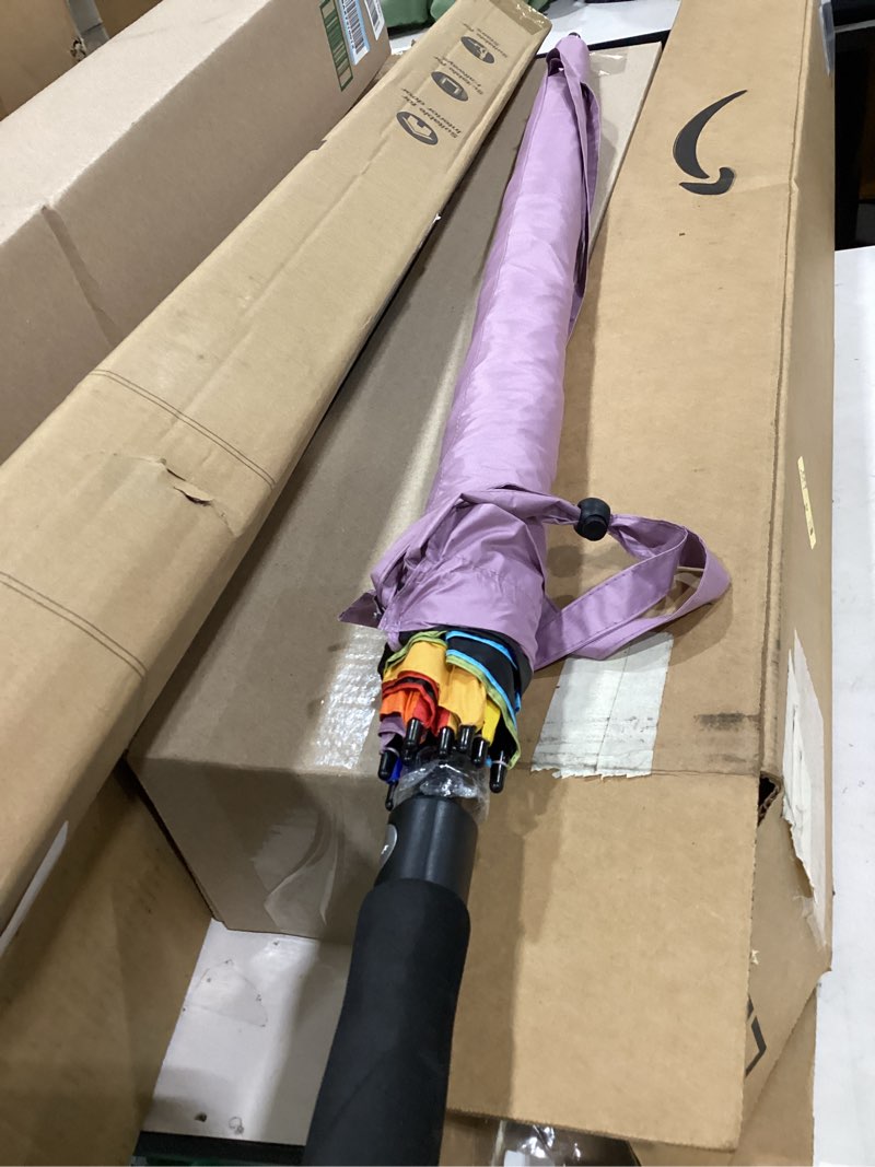 Condition photo showing New/Like New for g4free 47/54/62/68 inch uv protection golf umbrella auto open vented double canopy oversize extra large windproof sun rain umbrellas rainbow/black 68 inch