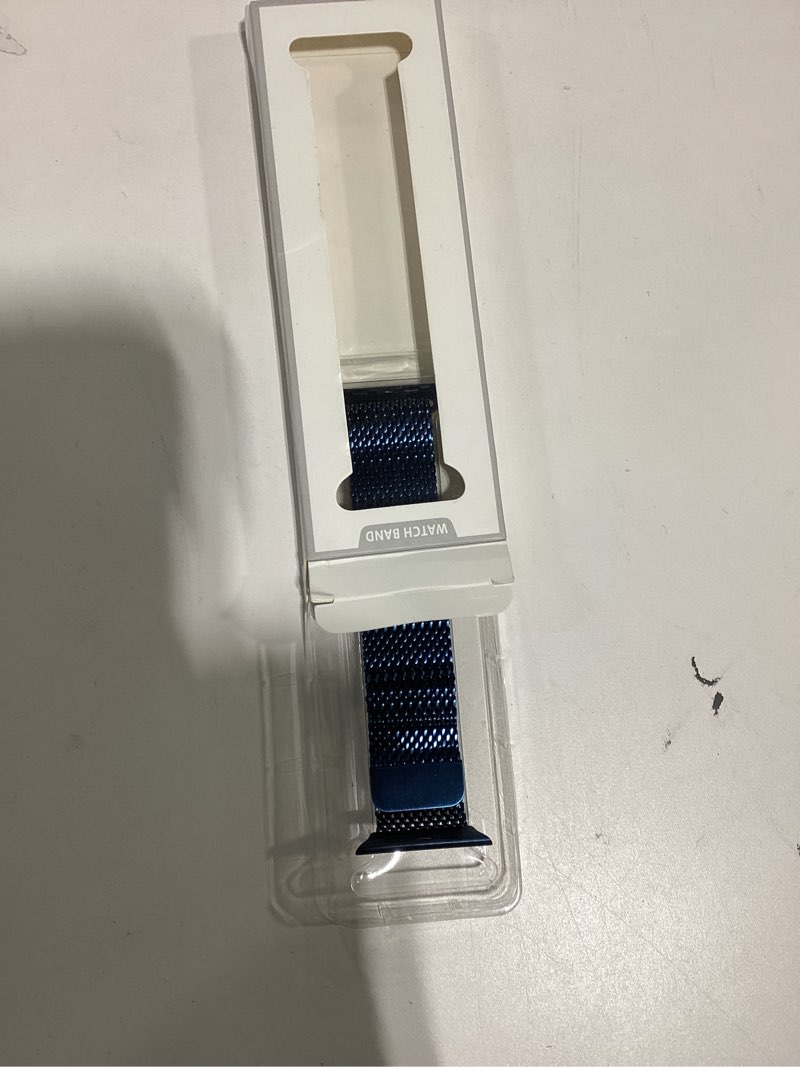 Condition photo showing Good Condition for bxuxohs milanese mesh loop compatible for apple watch ultra 3/2/1 band 49mm 46mm 45mm 44mm 42mm men women,stainless steel metal magnetic strap for iwatch series 11/10/9/8/7/6/5/4/se 3/2/1 06-midnight blue 49/46/45/44/(42mm: s3/2/1)