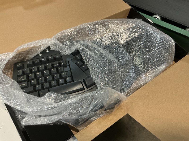 Condition photo showing Good Condition for perixx periboard-612b wireless ergonomic split keyboard with dual mode 2.4g and bluetooth feature, compatible with windows 11 and mac os x system, black, us english layout