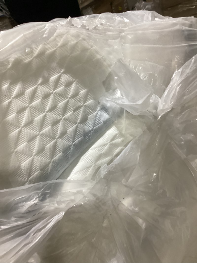 Condition photo showing As Is for under mattress wedge for acid reflux, queen size bed wedge, under support & mattress riser, memory foam top 7.5-inch head riser incline topper, non-slip bottom & side storage pockets