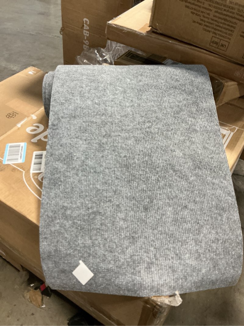 Condition photo showing As Is for Carpet Tile 10 Pack 24” X 24” Self Adhesive Carpet Floor Tiles Anti-Slip Squares Peel and Stick Floor Tile DIY Installation for Bedroom (Light Grey)