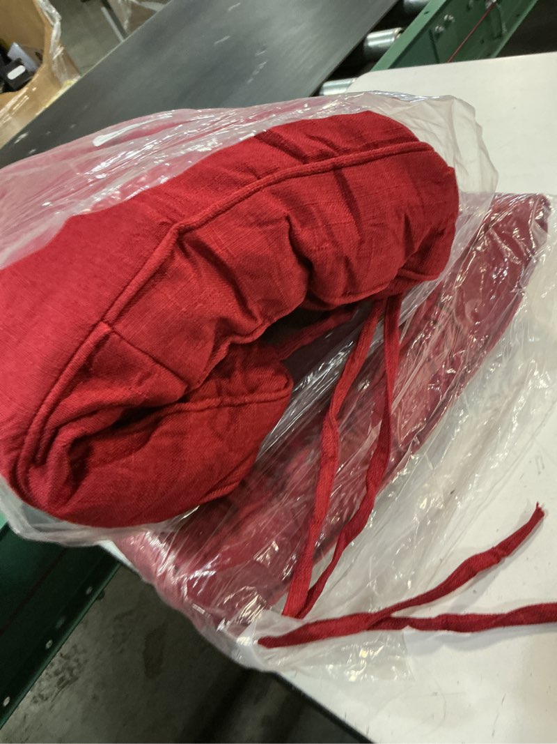 Condition photo showing Good Condition for idee-home rocking chair cushion set, outdoor rocker cushions indoor, thick foam seat pads water resistant durable patio furniture chair cushion with ties red 22x17/17x17 inch red 1