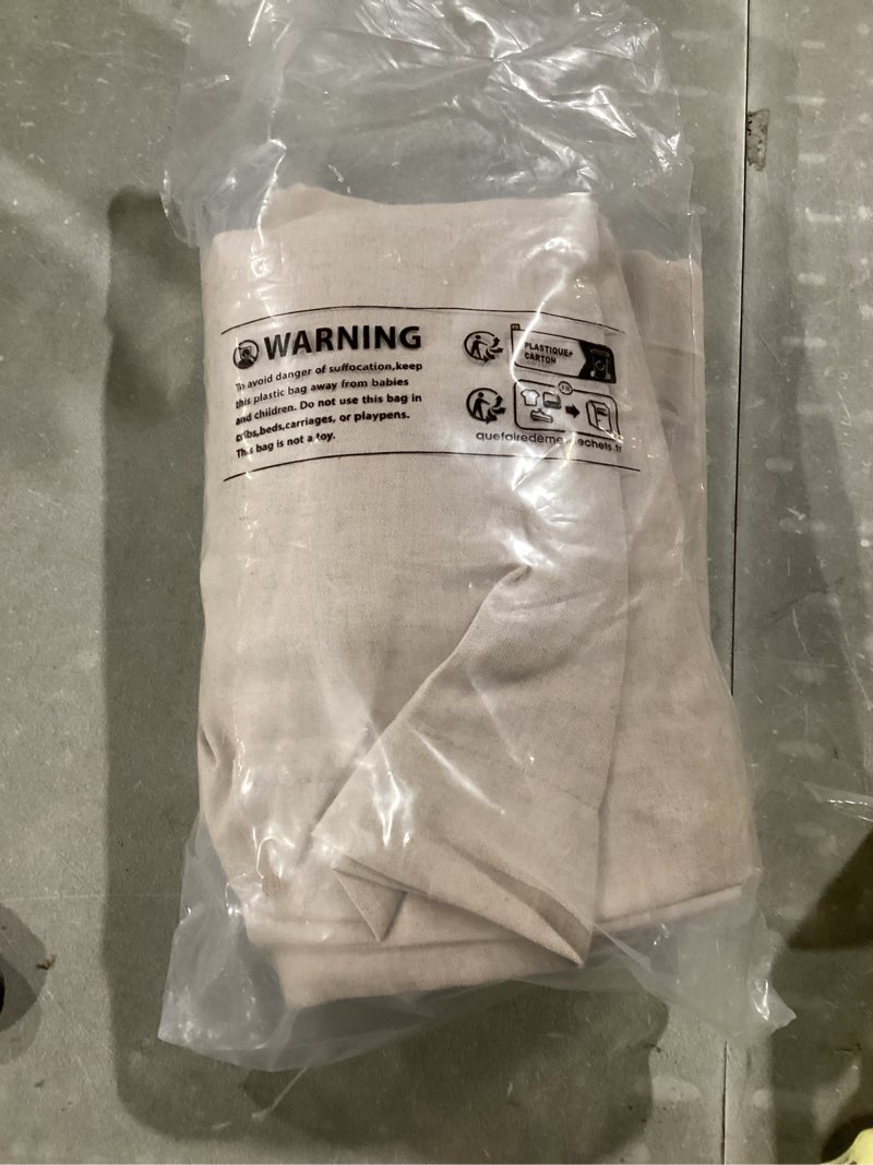 Condition photo showing Good Condition for miulee non-see-through privacy linen curtains 2 panels, light filtering window curtains farnhouse textured back tab semi sheer drapes for bedroom living room, 52 x 90 inches long, beige 52"w x 90"l (pack of 2) beige