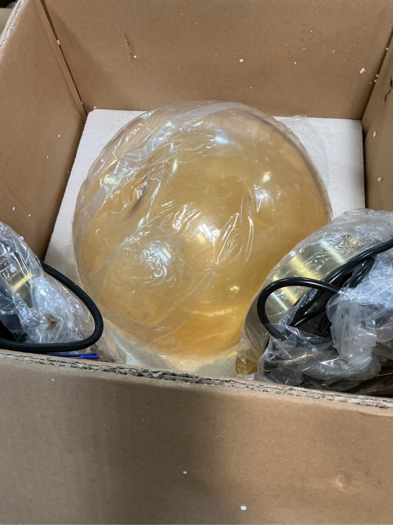 Condition photo showing Good Condition for modern amber concave glass pendant light, kitchen island lighting single globe pendant light fixtures century kitchen island pendant lighting for bedroom living dining room light ?without bulb? amber-1 light-1pc