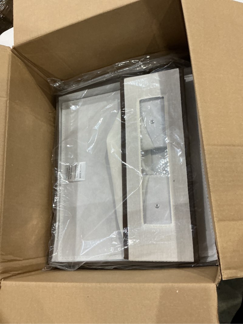 Condition photo showing Good Condition for honey-can-do closet fabric storage box with lid, clear-view window and removable dividers, grey sft-09987 grey