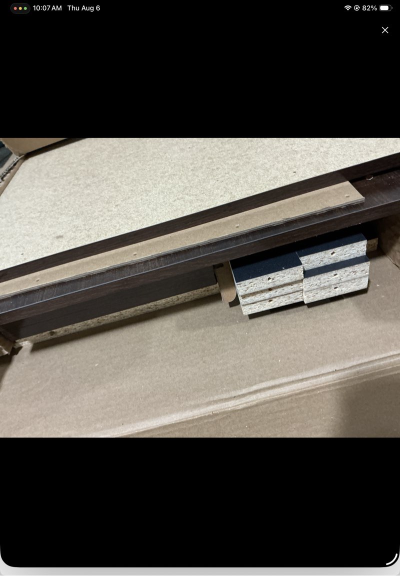 Condition photo showing As Is for sauder modern 6-drawer dresser in deco cherry