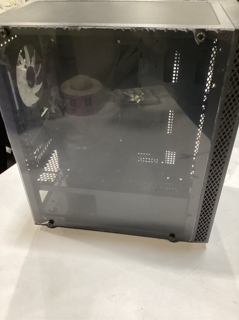 Condition photo showing New/Like New for micro atx pc case | mini tower computer case support vertical gpu mount | pre-installed 120mm*1 rgb fan | itx desktop chassis for matx/itx | 240 rad | 320mm gpu | 165mm cpu cooler height-black