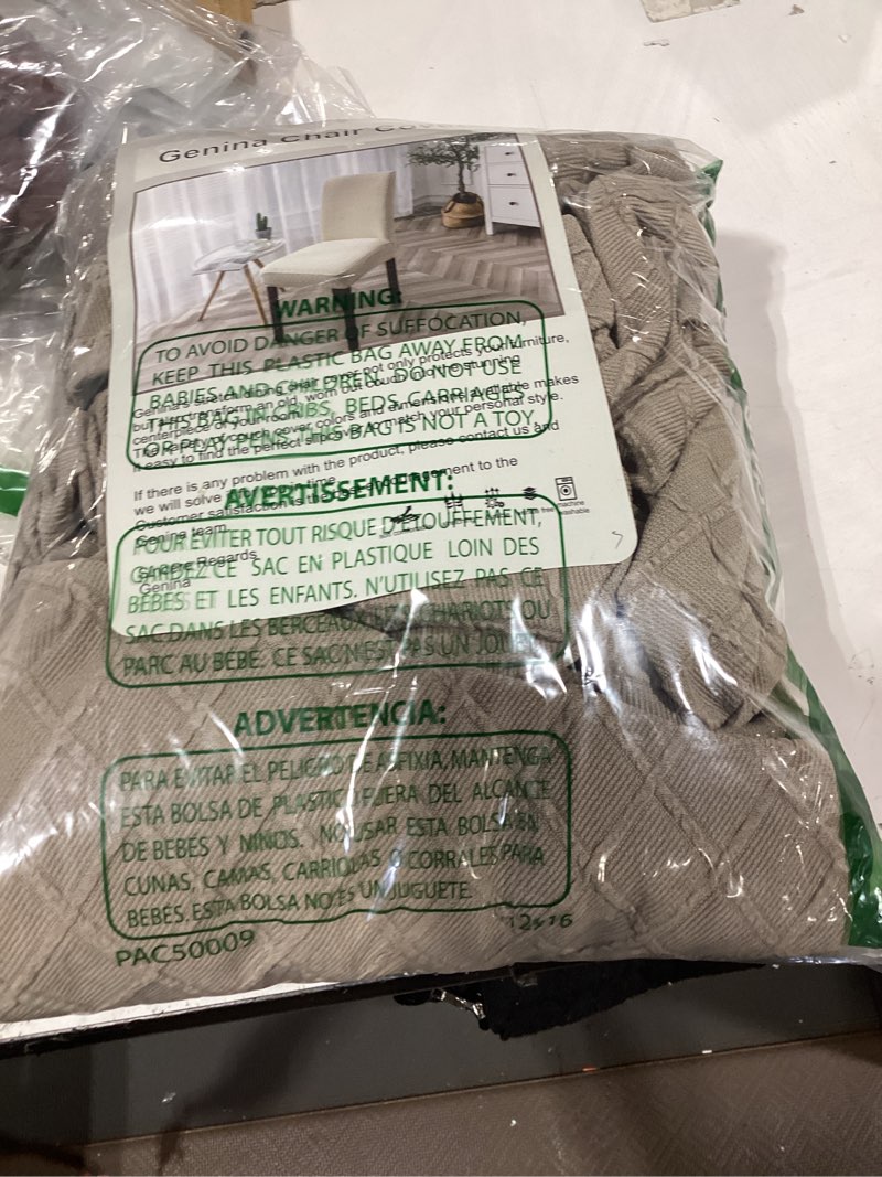 Condition photo showing New/Like New for similiar productgenina waterproof seat covers for dining room chair covers waterproof dining chair covers (4 pcs-rear-covered, taupe) taupe 4 pcs-rear-covered