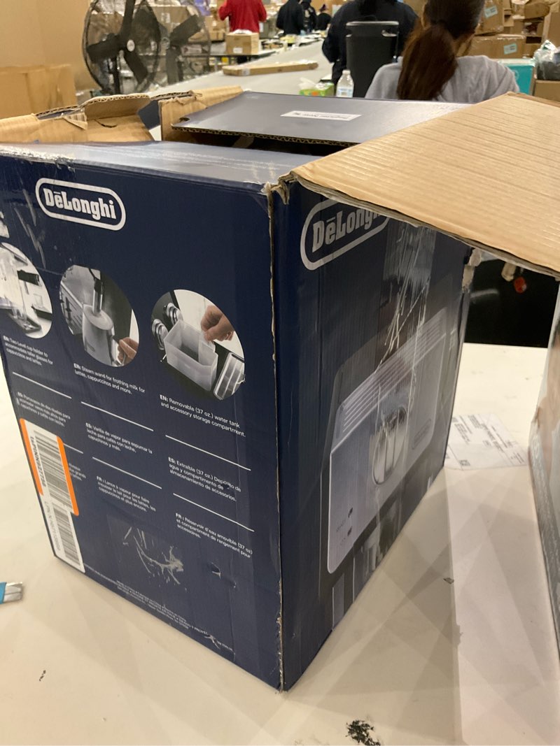 Condition photo showing As Is for De'Longhi 15-Bar Pump Espresso Machine with Manual Milk Frother for Latte, Cappuccino, Black, ECP3420
