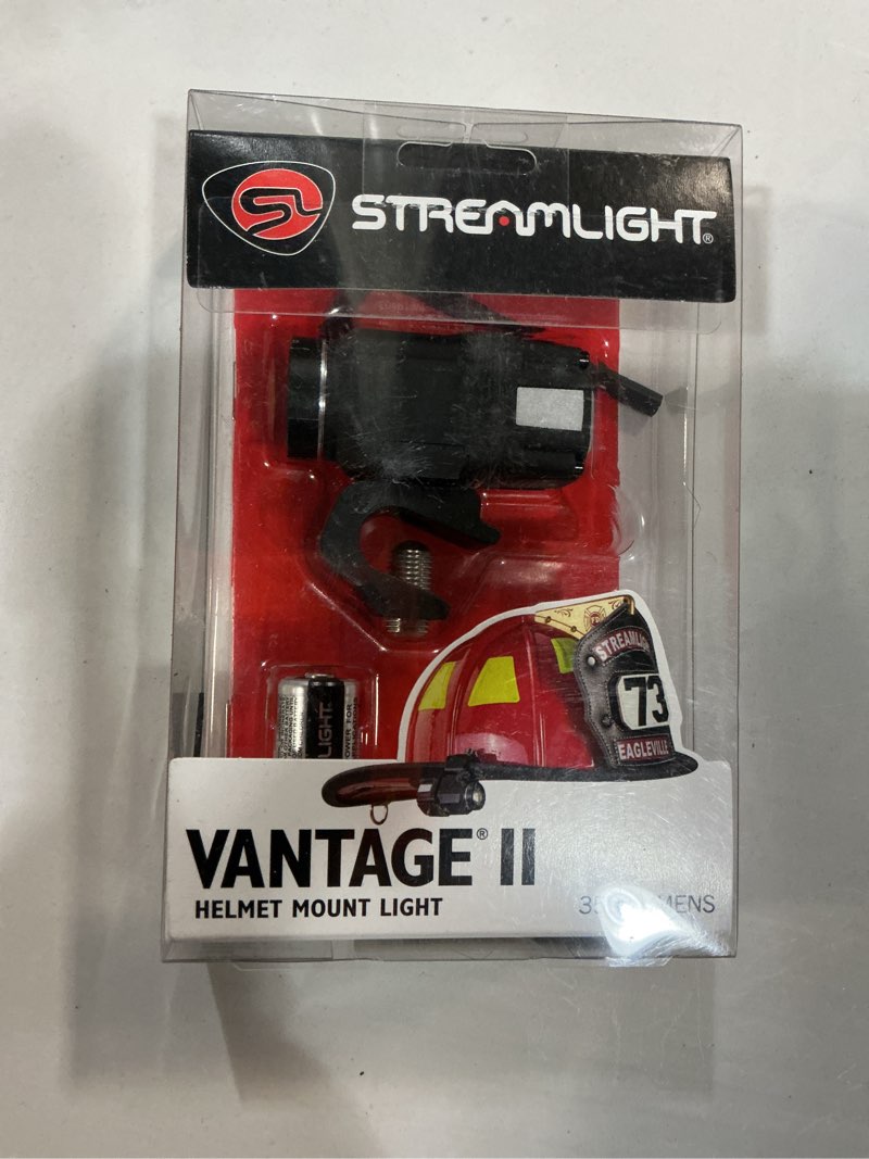 Condition photo showing New/Like New for streamlight 69331 vantage ii 350-lumen helmet mount flashlight, black classic