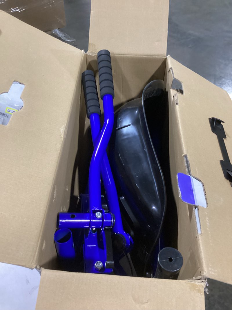 Condition photo showing Good Condition for Hover-1 Buggy Hoverboard Attachment - Compatible with Most 6.5" & 8" Electric Hoverboards, Hand-Operated Rear Wheel Control, Adjustable Frame & Straps, Easy Assembly & Install Hoverboard Go Kart Blue