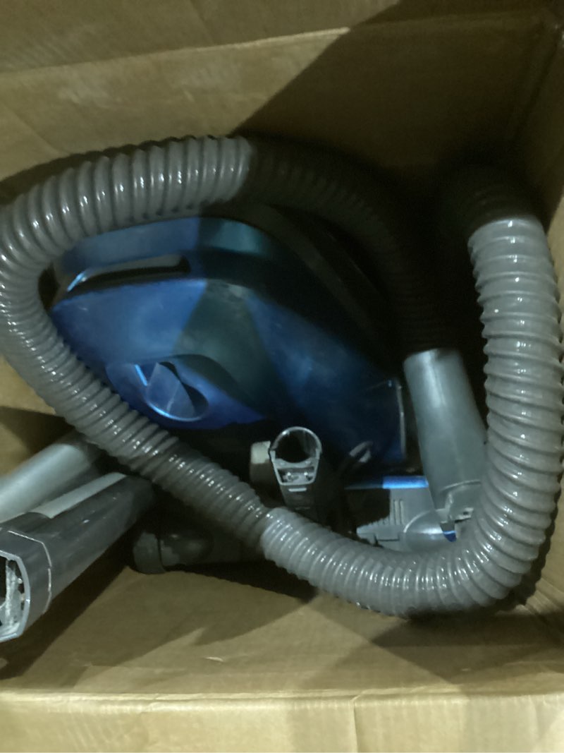 Condition photo showing As Is for Kenmore BC3005 Pet Friendly Lightweight Bagged Canister Vacuum Cleaner with Extended Telescoping Wand, HEPA, 2 Motors, Retractable Cord, and 4 Cleaning Tools, Blue