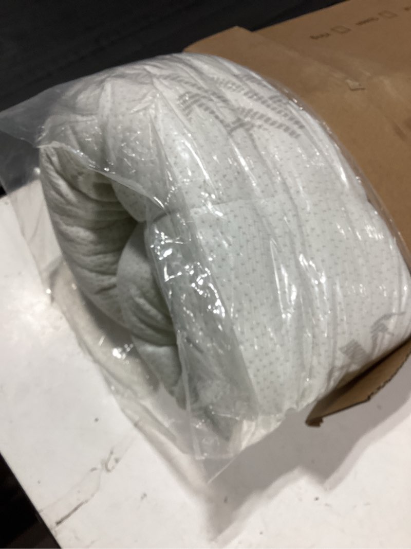 Condition photo showing As Is for love's cabin twin mattress topper viscose derived from bamboo, thick pillow top mattress pad with stretchable pockets for 8"-20" mattress, soft breathable cooling mattress topper for hot sleepers white twin