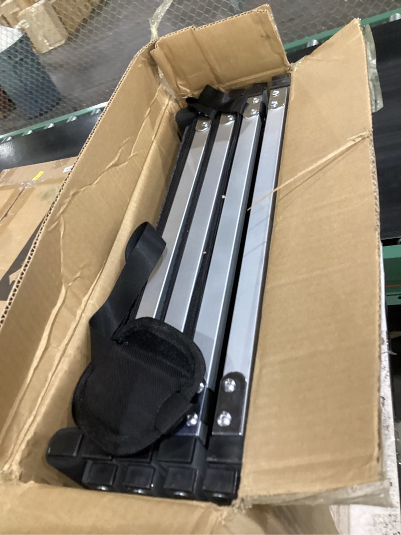 Condition photo showing Good Condition for dog stairs with guardrail for large dogs extra wide 20 inch step, 34 inch 4 step non slip surface, supports up to 230 lbs designed for oversized suvs, off road vehicles, and pickup trucks- felt 4-steps extra-wide with a guardrail 20" w x 34-35" h felt pad
