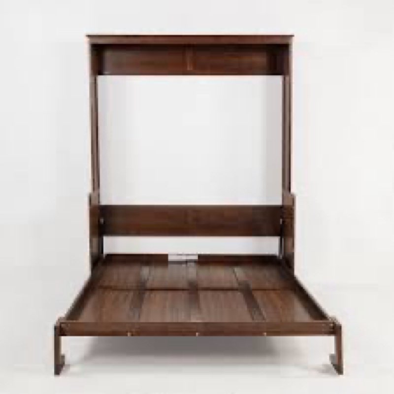 (Incomplete)Wood Murphy Bed, Space-Saving Hidden Wall Bed, Wall Bed Cabinet, With Gas Struts (Bed)