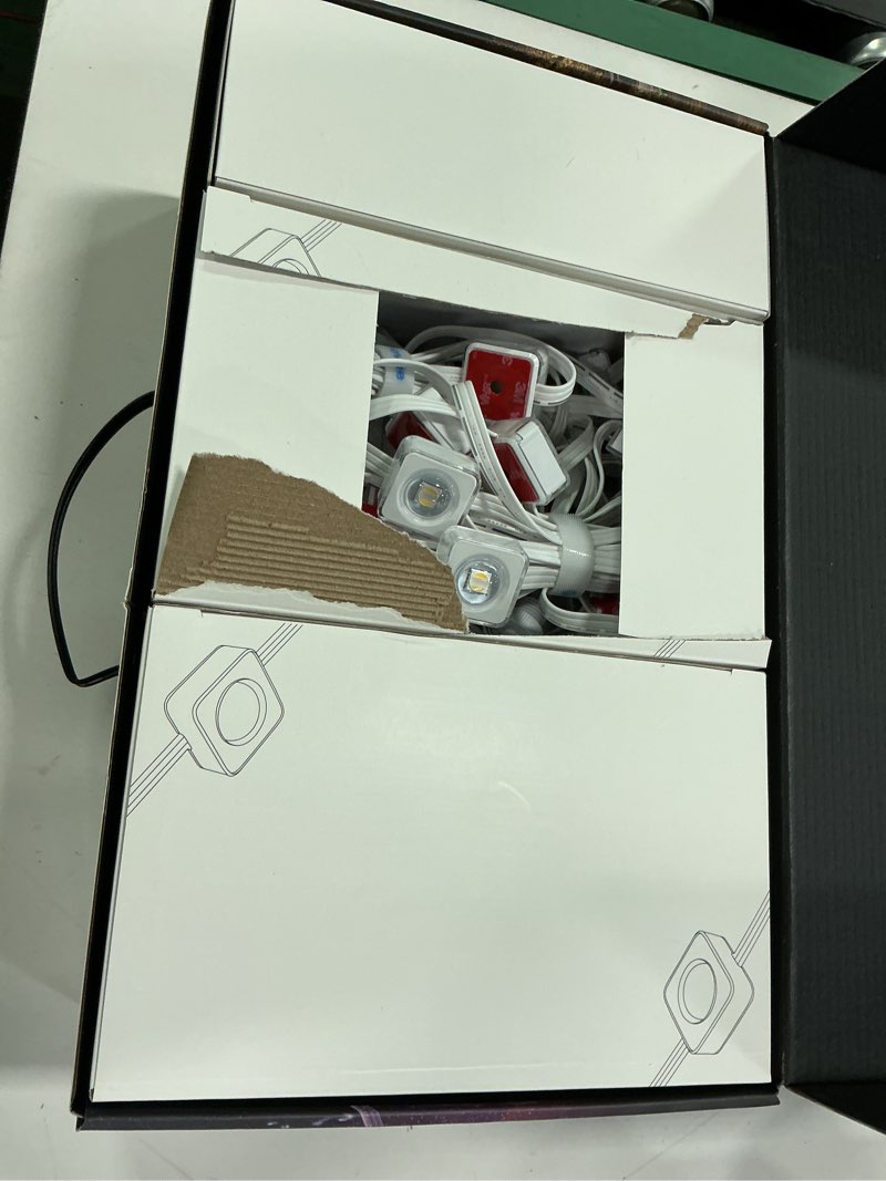 Condition photo showing As Is for Govee - Wi-Fi RGBIC Outdoor Permanent String Lights 100ft - White