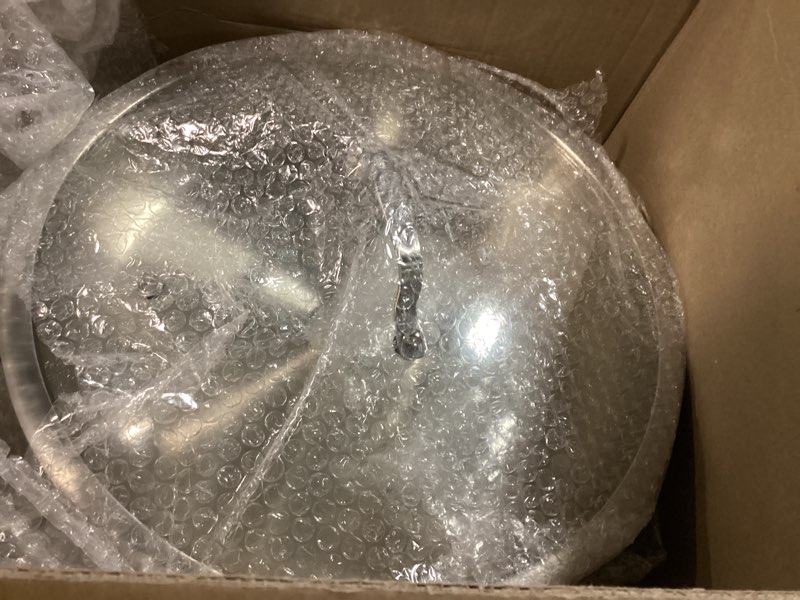 Condition photo showing Good Condition for DELARLO Stainless Steel Pan 14-Inch, Large Frying Pan with Lid, Heavy Duty, Compatible with Induction, Gas and Electric up to 650?, Fast & Even Heating, Durable, Dishwasher, Oven Safe Skillet Stainless Steel 14" + Lid