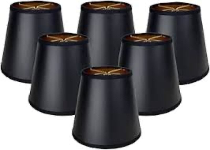 Royal Designs, Inc CS-118BLK/GL-6 lamp shade, Size 6