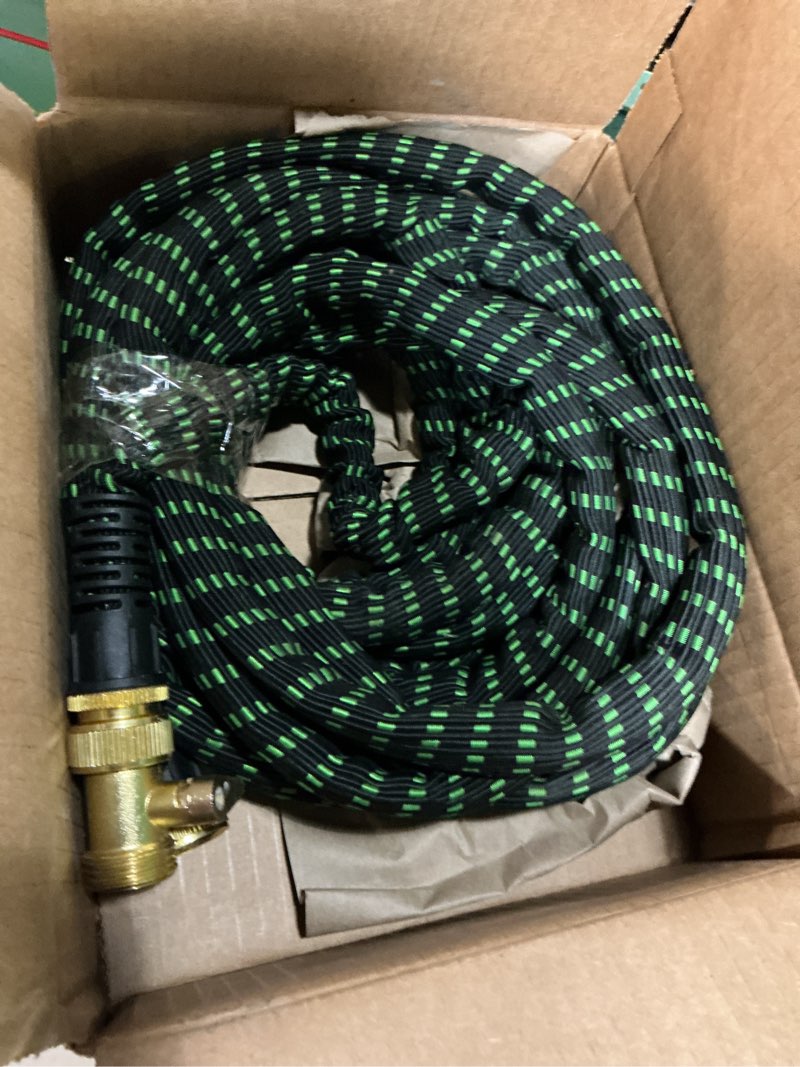 Condition photo showing As Is for flex-able hose xtreme 1-in x 50-ft kink free woven green hose