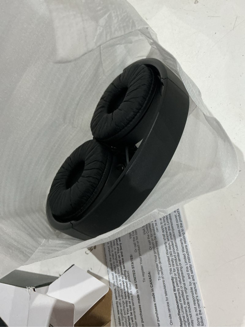 Condition photo showing Good Condition for sony zx series wired on-ear headphones with mic, black mdr-zx110ap black with mic