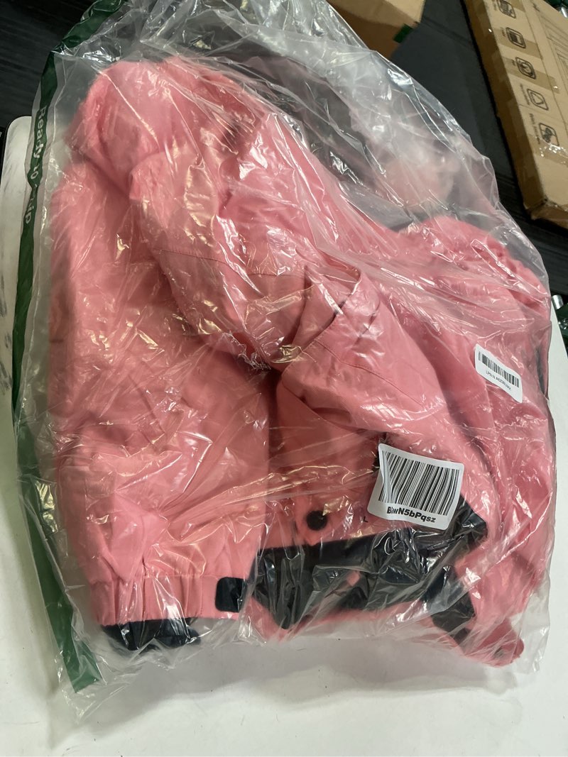 Condition photo showing As Is for FREE SOLDIER Women's Waterproof Ski Snow Jacket Fleece Lined Warm Winter Rain Jacket with Hood Fully Taped Seams Large Pink