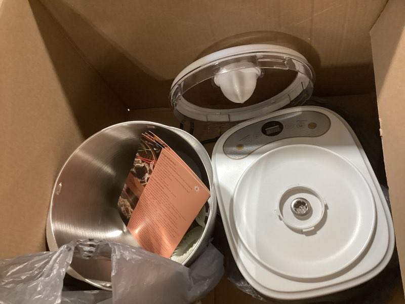 Condition photo showing Good Condition for electric dough maker machine with fermentation function, 7l large capacity household dough mixer, 304 stainless steel, microcomputer timing, front touch panel, gray,7l 7l gray