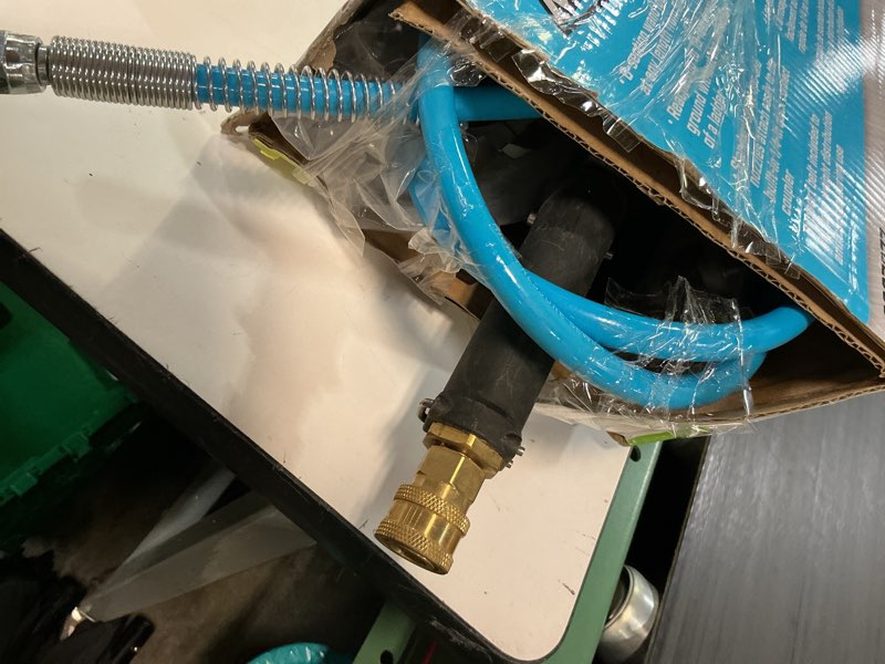 Condition photo showing As Is for surfacemaxx 18-ft up to 4200 psi plastic pressure washer telescoping wand