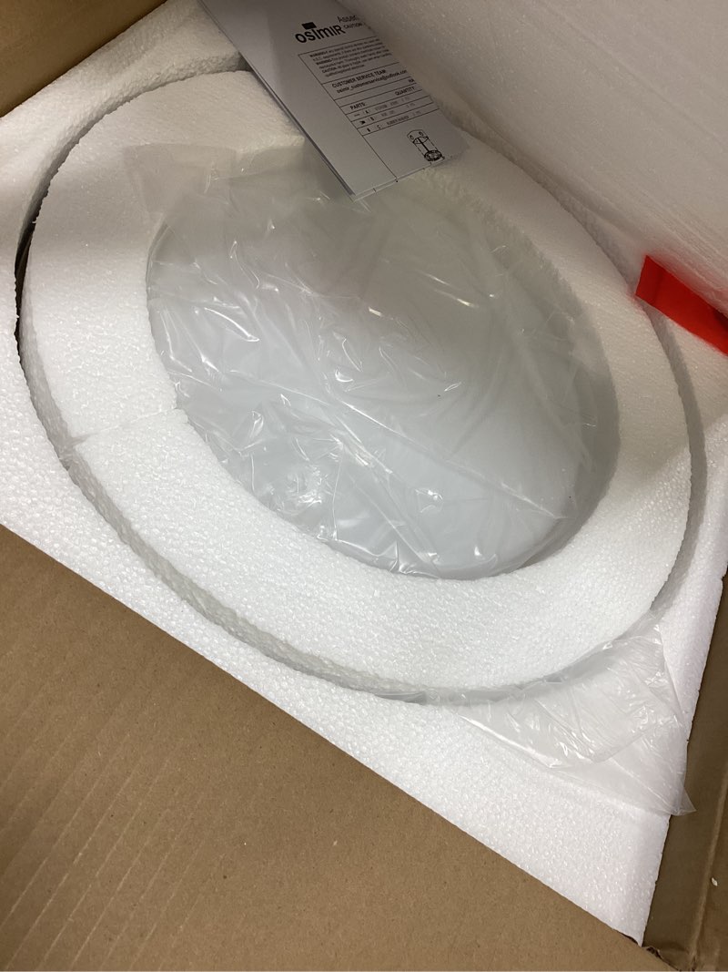 Condition photo showing Good Condition for 15in led flush mount ceiling light, 28w dimmable ceiling light fixtures with frosted glass, black and gold finish modern ceiling light for bedroom kitchen living room, 3cct, os-dy2001-bk