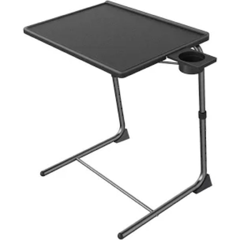 HUANUO Adjustable TV Tray - Foldable TV Tray Table with 6 Height & 3 Tilt Angle Adjustments, TV Dinn
