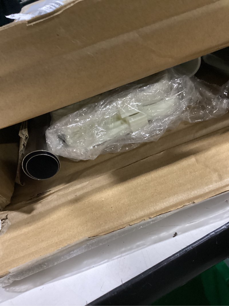 Condition photo showing Good Condition for BAOYOUNI 4-Tier Standing Clothes Laundry Drying Rack Grament Coat Hanger Organizer Floor to Ceiling Adjustable Metal Corner Tension Pole Spce Saver with Socks Towel Clothespins, Ivory Ivory with 4 Hangers & Socks Clips