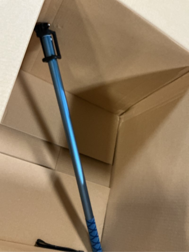 Condition photo showing As Is for 118'' 9.8ft long selfie stick for iphone, android, extended super long pole, selfie stick tripod with remote, for selfies/video recording, includes phone tripod, bluetooth wireless remote (20 to 118") 118in