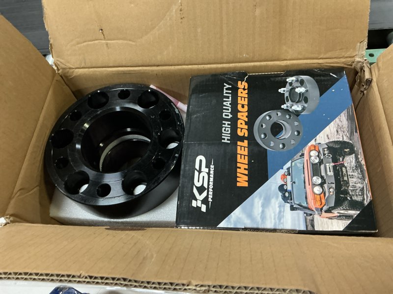 Condition photo showing As Is for ksp 2inch wheel spacers for f150 expedition navigator 2015-2026, 6x135 spacers with hub lip compatible with lincoln, 50.8mm forged spacer with m14x1.5 stud 87.1mm center bore for 6 lug truck rim black 2" 2015-2026 f150