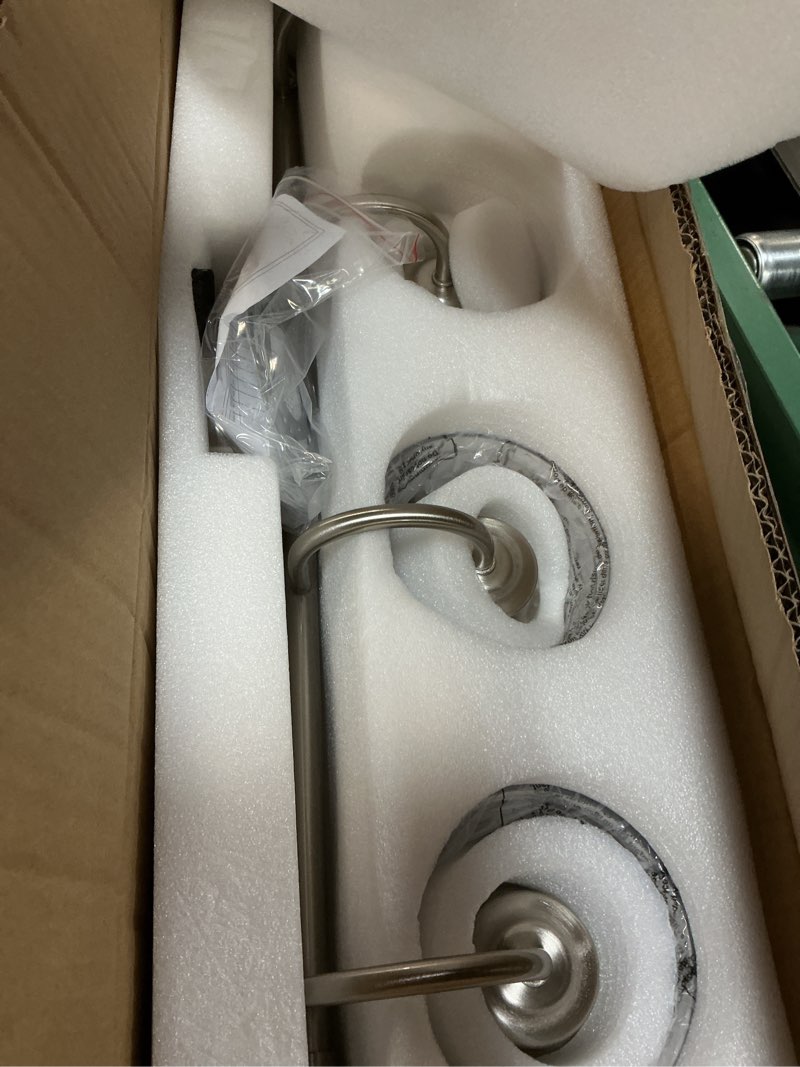 Condition photo showing Good Condition for 4 Lights 24" Bathroom Vanity Light Fixtures, Brushed Nickel Traditional Classic Vanity Light with Clear Glass, Bathroom Lighting Fixtures Over Mirror Nickel 4Lights