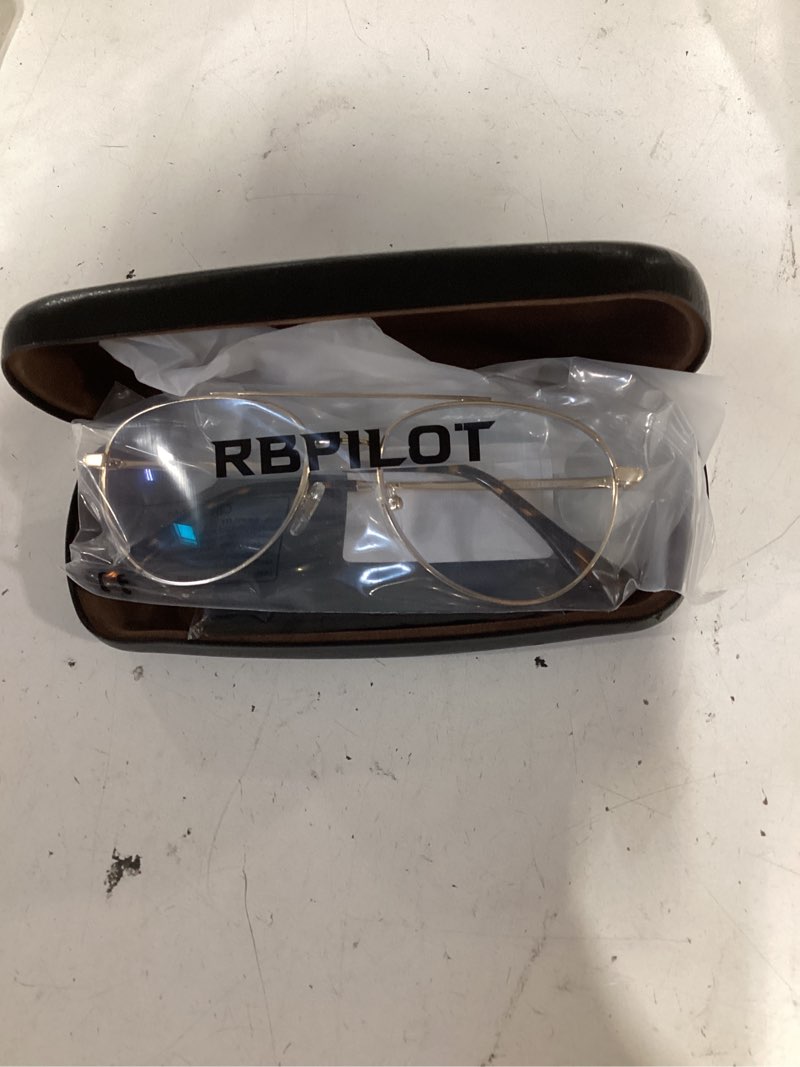 Condition photo showing Good Condition for aviator reading glasses for men and women blue light blocking lens spring temple gold 54 millimeters 2.25 x