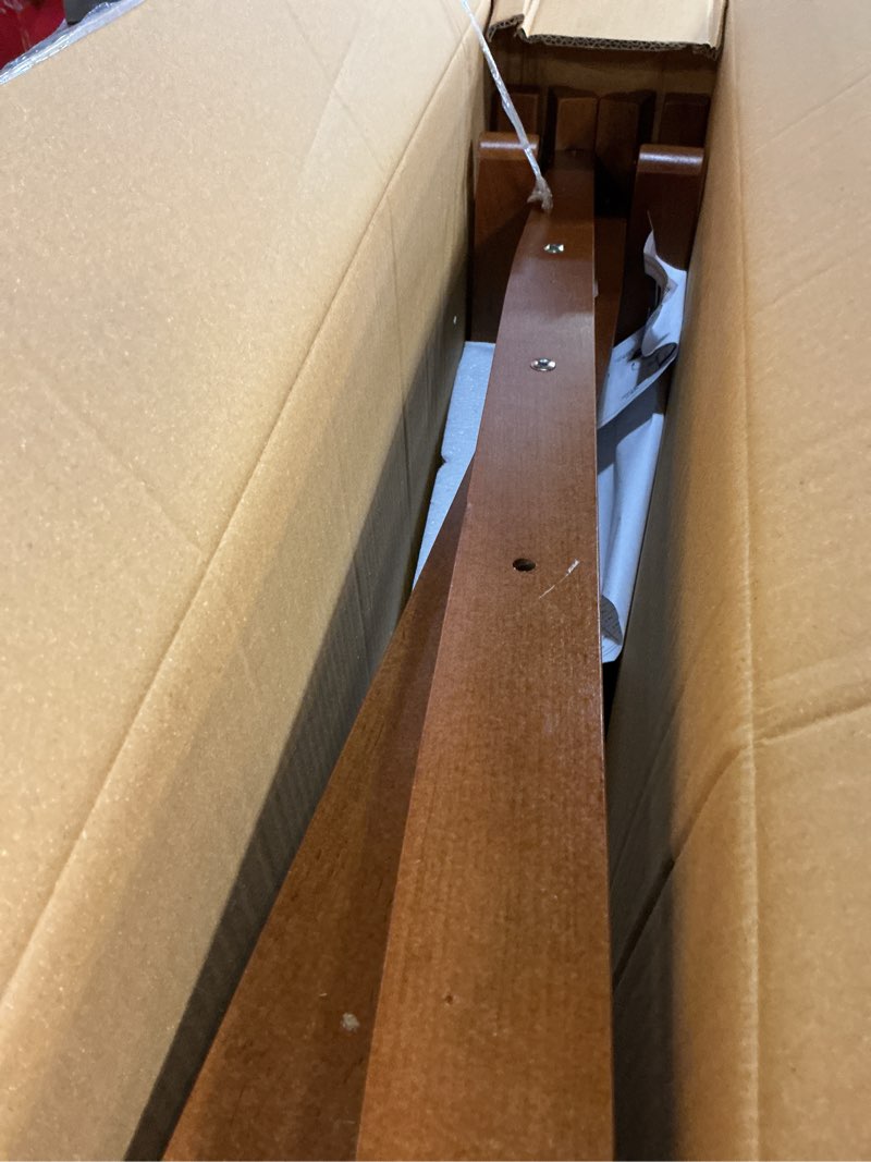 Condition photo showing Good Condition for american trails extra-wide premium 30" director's chair mission oak frame natural canvas, bar height natural 30 in bar height mission oak american hardwood frame