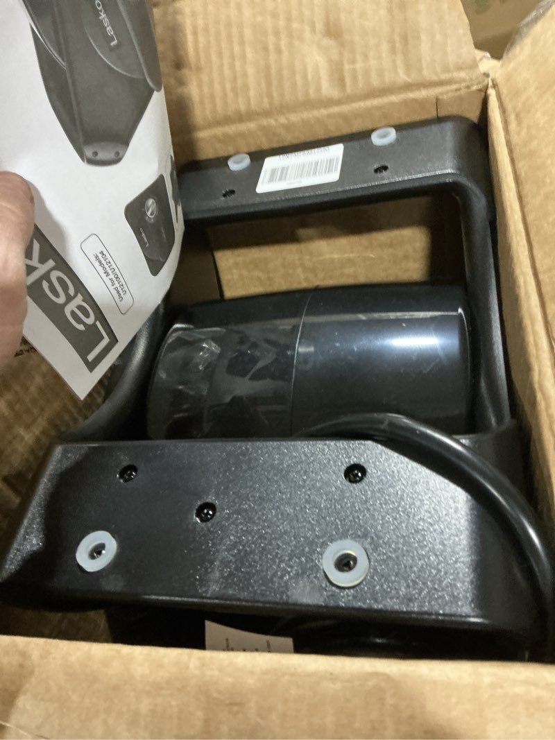 Condition photo showing Good Condition for Lasko Portable Utility Fan, 12” 289 CFM Pivoting High Velocity Air Mover Blower Fan, 3 Speeds, 2 Accessory Outlets 120V, Black, U12104 Classic