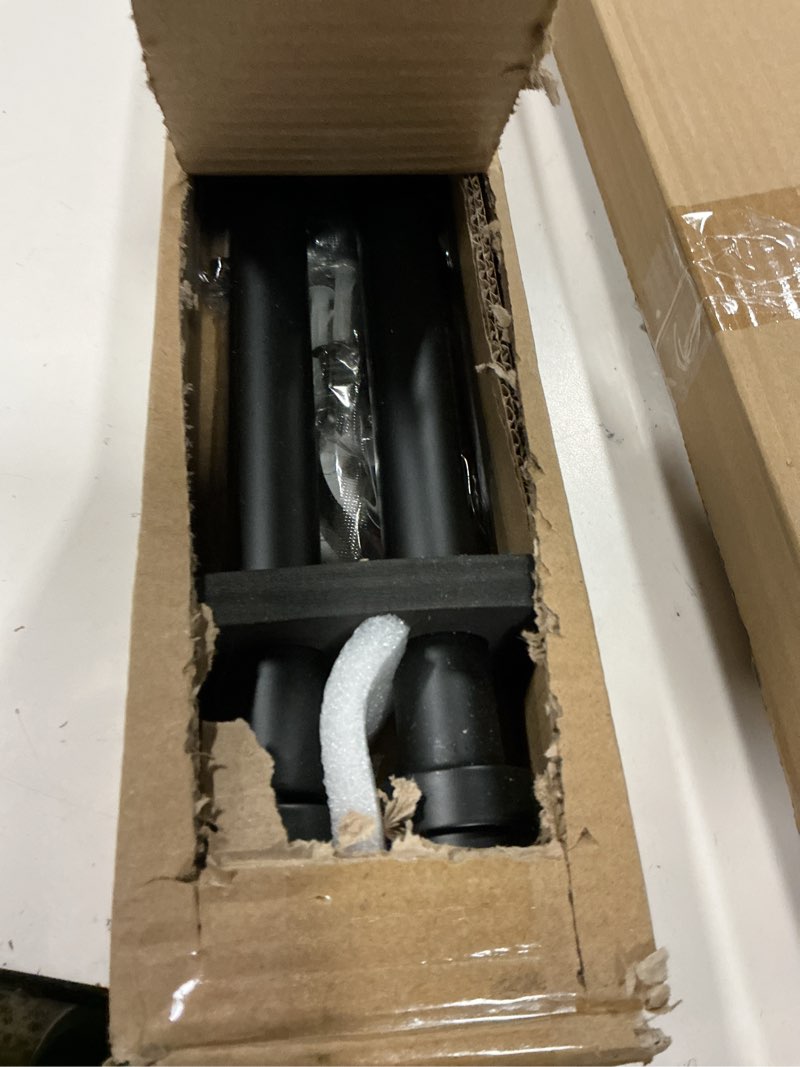 Condition photo showing Good Condition for 2 Pack Single Curtain Rods, 1Inch Diameter Telescoping Drapery Window Curtain Rod 16-28Inch(1.3-2.3ft) Rod Length, Matte Black Matte Black 16-28"