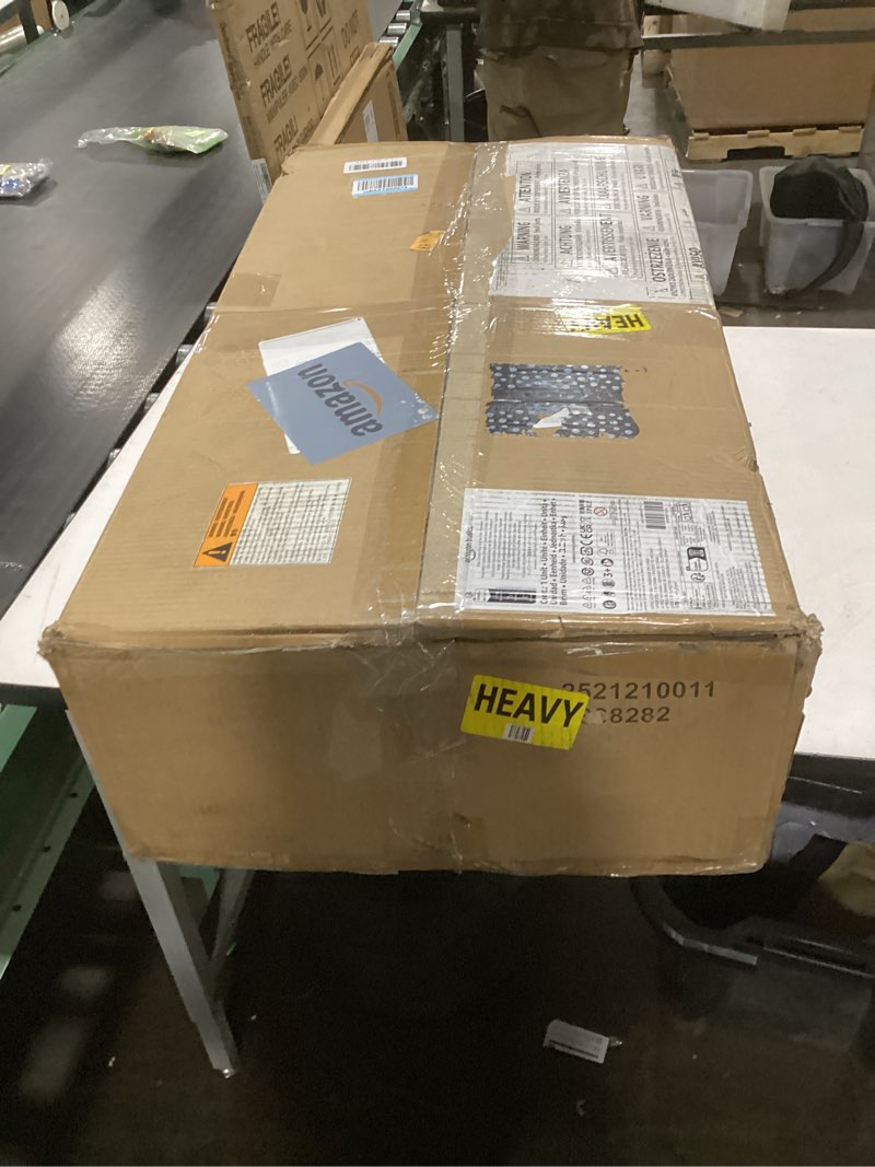 Condition photo showing As Is for Amazon Basics Kids Corner Wooden Kitchen Toy Playset with Stove, Oven, Sink, Fridge and Accessories,