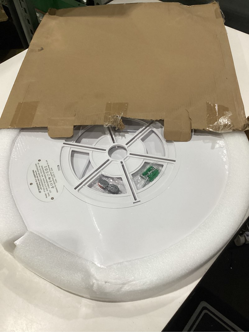 Condition photo showing New/Like New for 20 inch large led flush mount ceiling light with remote, 40w,4350lm, 3000k-6000k selectable, white round flat panel low profile ceiling light fitures for hallway, kitchen, bedroom, laundry room white remote-20inch-1pk