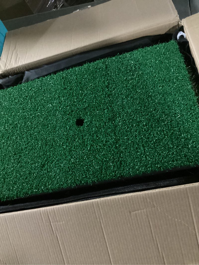 Condition photo showing As Is for Golf Net: 10x7ft Heavy Duty Golf Practice Net for Indoor/Outdoor Training, Portable Golf Hitting Net with Carry Bag, Ideal Golf Training Aid for Golfers Backyard Driving Chipping Swing (Standard) 10x7ft pro