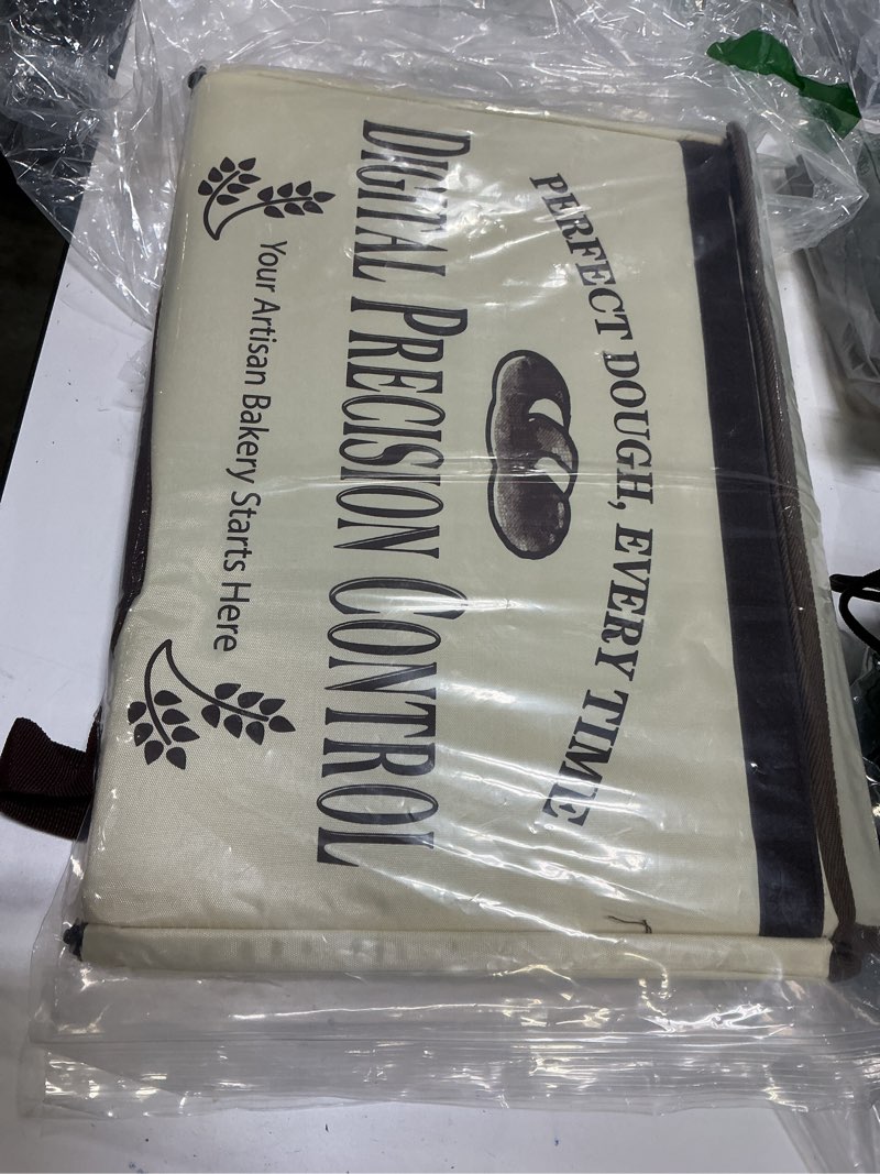 Condition photo showing Good Condition for bread proofing box, folding dough proofing warming box with 50-113? temp control & 48h timer, proofer oven with metal rack, ideal for sourdough, bread baking, pizza, yogurt, kombucha, 5-layer fabric