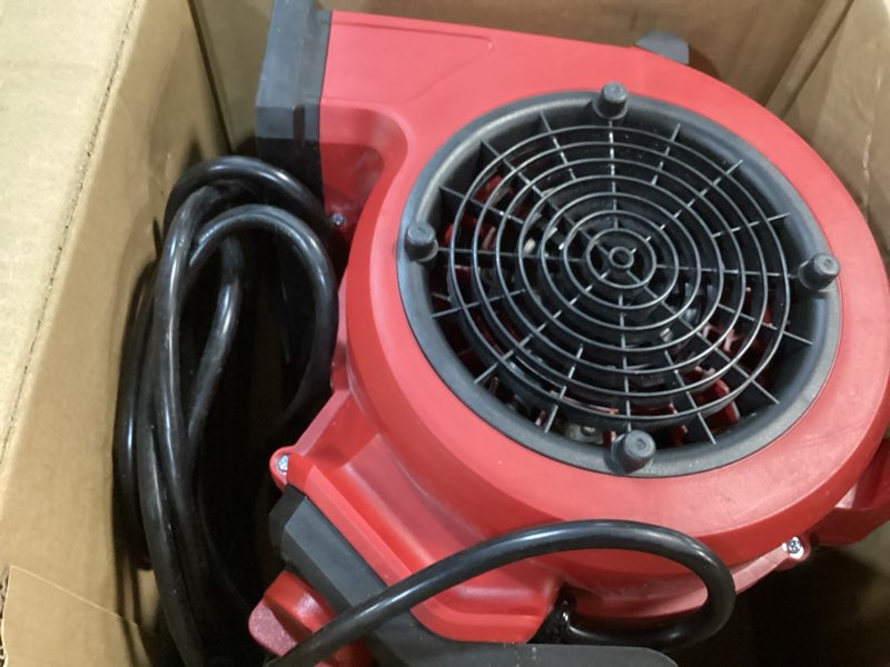 Condition photo showing Good Condition for vacmaster 3 speed floor fan 156w 550cfm air mover utility blower fan – am201 1101 red