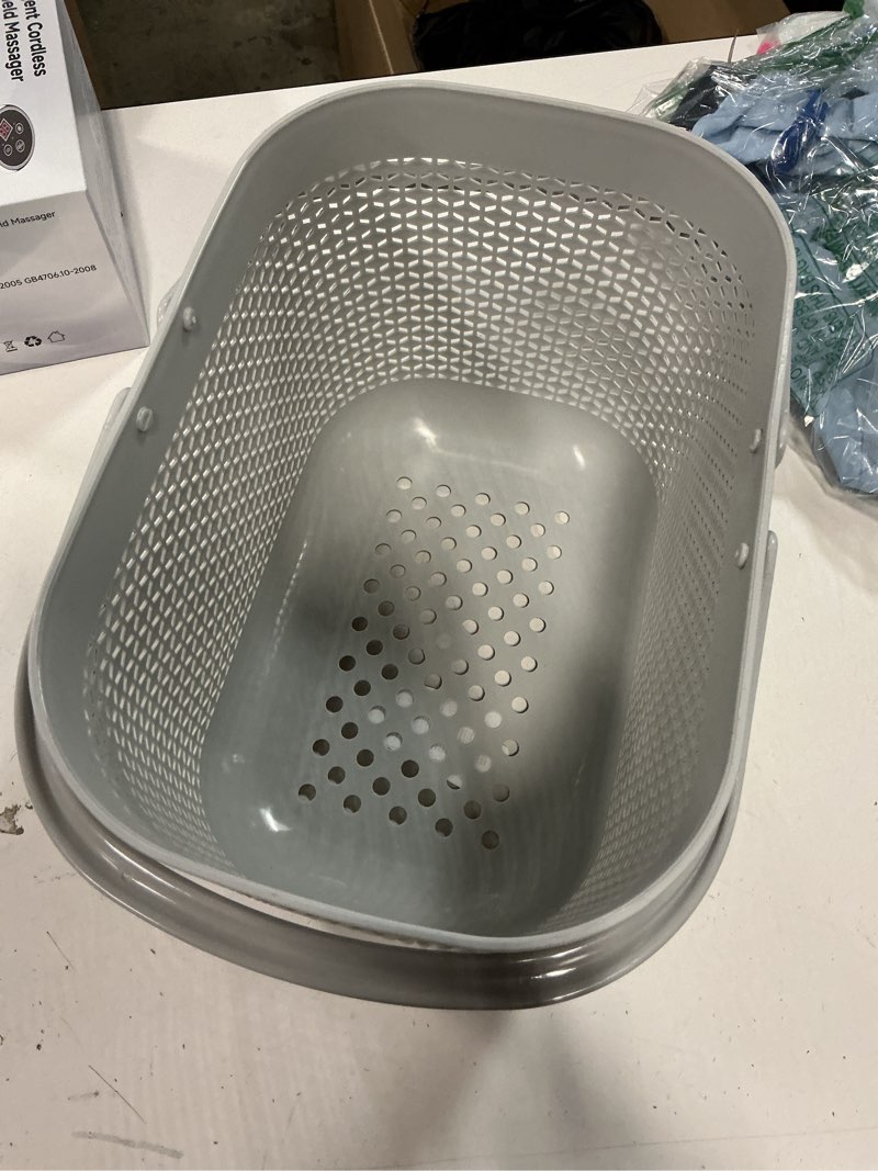 Condition photo showing Good Condition for UUJOLY Portable Shower Caddy Basket Tote, Plastic Storage Basket with Handle Organizer Bin for Kitchen Bathroom College Dorm, Grey 1pc