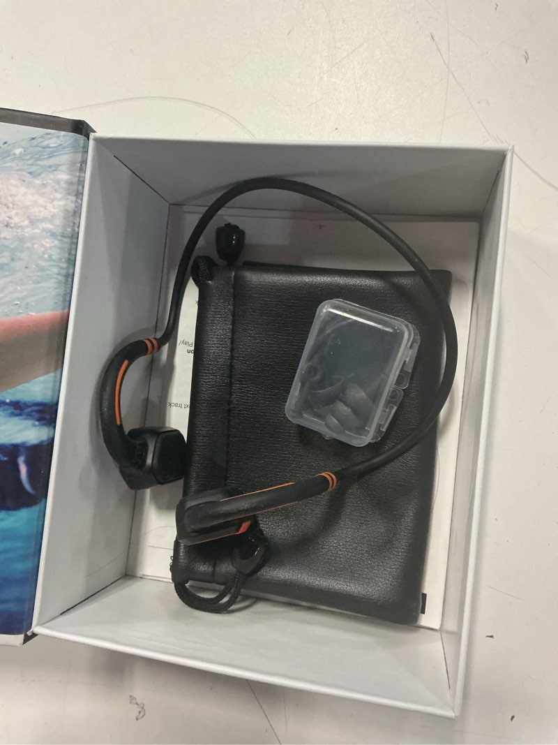 Condition photo showing Good Condition for Bone Conduction Headphones Swimming Headphone - IP68 Waterproof Open Ear Headphones with MP3 Play 32G Memory Inductive Wireless Bluetooth Sports Headset for Running Swimming (Orange)