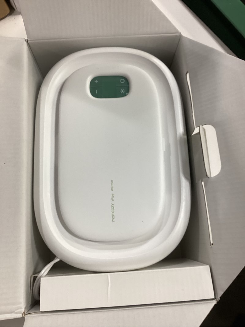 Condition photo showing Good Condition for Momcozy Baby Wipe Warmer, Innovative Spring Design, Large Capacity Wipes Dispenser, Fast and Even Heating, 4 Modes of Temperature Heating Control, Diaper Wipe Warmer with Night Light Classic WW01 60-80pcs Green