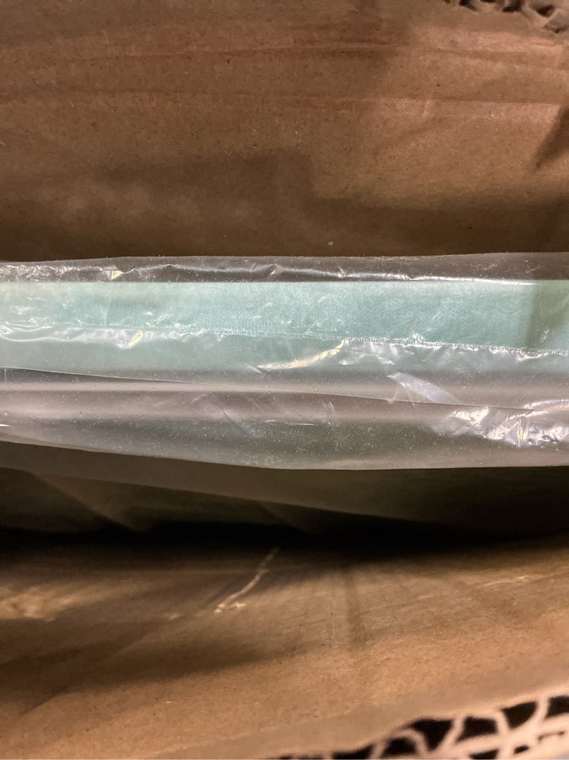 Condition photo showing Good Condition for TV Tray Table, Folding Dinner Tray with Cup Holder Portable, Sturdy Foldable Snack Eating Table for Living Room, No Assembly Required, 15 x 18.9 x 25.6 in (Sea Blue Marble) Sea Blue 1PC