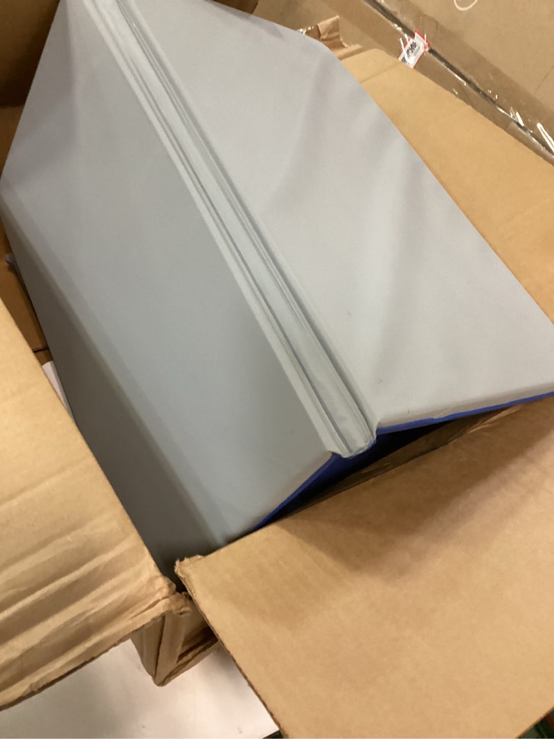 Condition photo showing Good Condition for ECR4Kids Everyday Folding Rest Mat, 4-Section, 1in, Classroom Furniture, Blue/Grey 1" Thick 1-single Mat