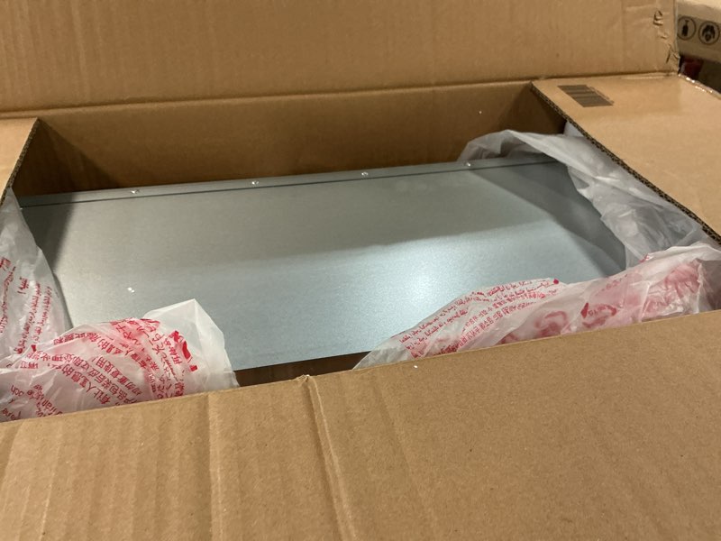 Condition photo showing As Is for Comfee' Range Hood 27 inch, Built-in/Insert Vent Hood 450 CFM, 3 Speed Gesture Sensing & Touch Control Panel Stainless Steel Kitchen Stove Hood, Ducted/Ductless Convertible Duct 27 inch Build in Stainless Steel