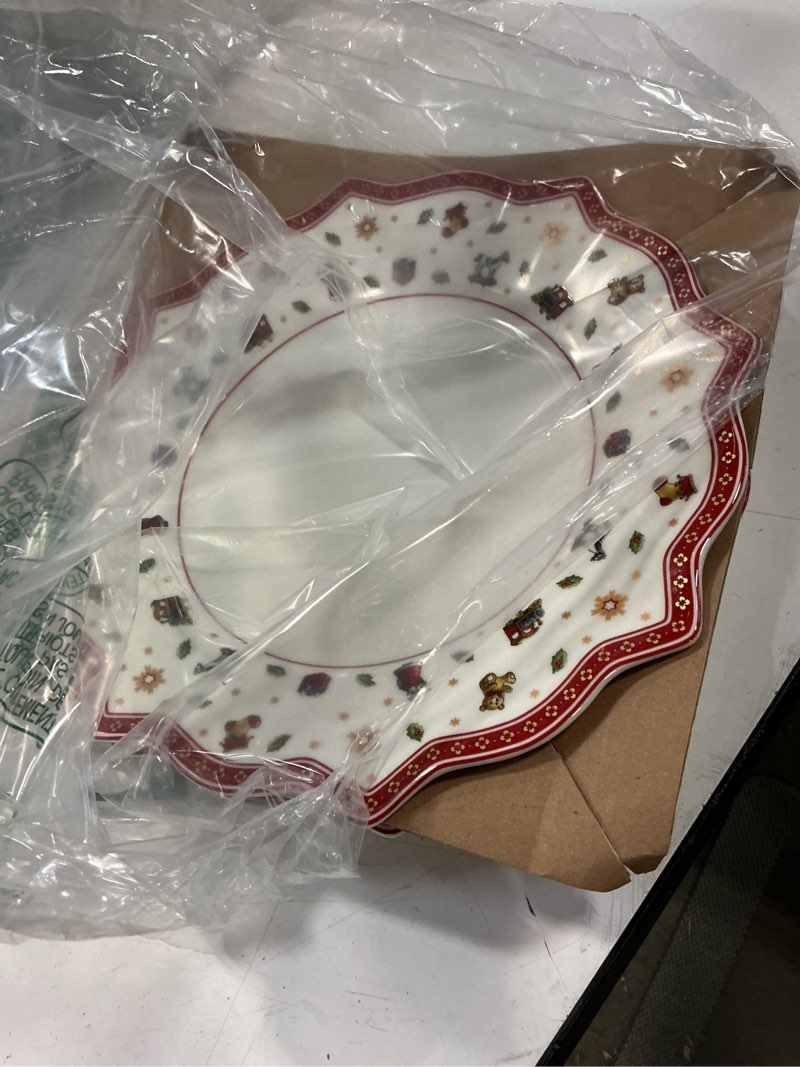 Condition photo showing Good Condition for villeroy & boch delight plate, porcelain, multi, dinner, white white/colourful dinner plate 2 pcs