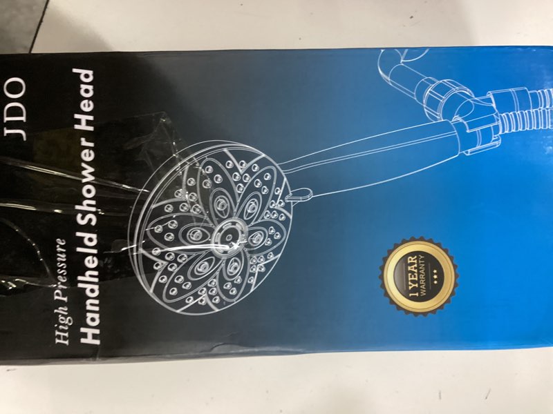 Condition photo showing Good Condition for 6-Setting Shower Head with Handheld, JDO High Pressure Hand held Shower Head, 4.7 Inch Chrome Detachable Showerhead Set with 59 Inch Stainless Steel Hose and Adjustable Showerhead Holder 6 Modes Chrome